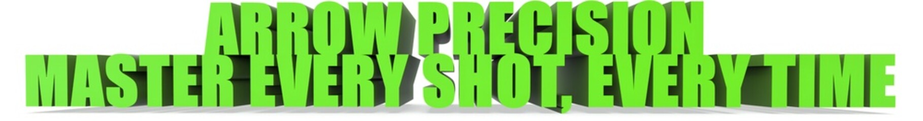 Arrow Precision Master Every Shot  Every Time, 3d text