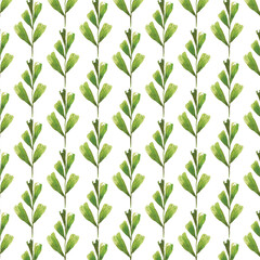 seamless pattern with green leaves