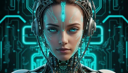 woman with circuit board