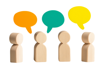 peoples and speech bubble isolated on white