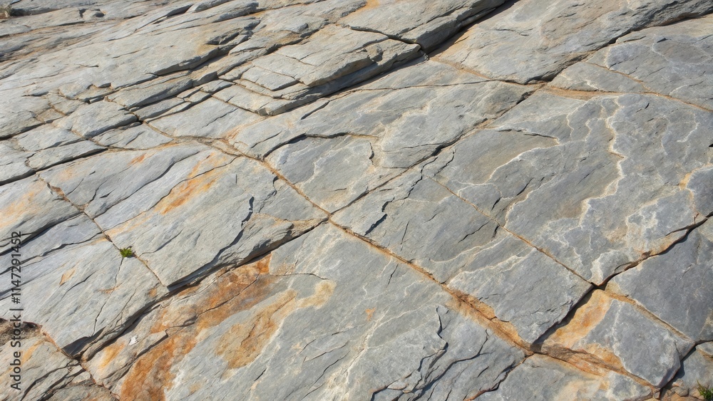 Poster a close-up of rugged rock formations with intricate cracks and patterns, showcasing the beauty of na
