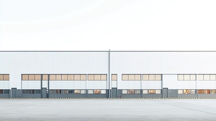 Modern Minimalist Warehouse Building Exterior Architecture Photography