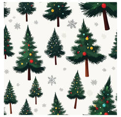 Vector Christmas tree on white background