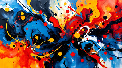 Colorful abstract Expressionims for background or wall art decoration