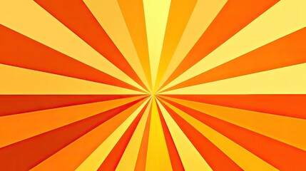 Vibrant Sunburst Pattern in Bright Orange and Yellow Tones