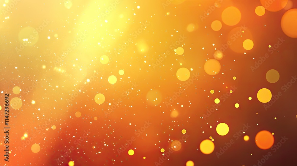 Poster beautiful golden bokeh background with soft light and sparkle effect