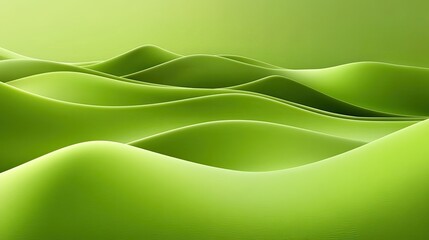 Obraz premium Serene Green Hills with Smooth Curves and Soft Gradients Across Landscape