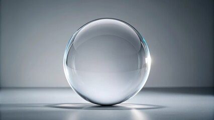 Clear glass sphere representing the concept of 2005, , glass, sphere, concept, abstract, translucent, reflection
