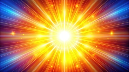 Obraz premium A colorful of positive vibes emanating from a vibrant sun with radiant rays, optimism, happiness, joy, energy