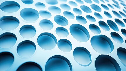 Abstract Circular Pattern with Soft Blue Gradient Background