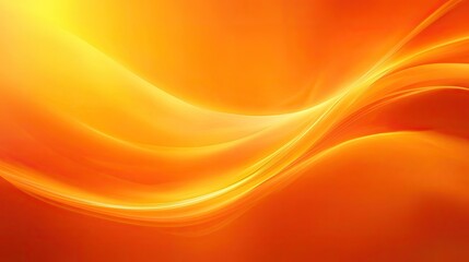 Warm Orange Abstract Background with Smooth Flowing Waves