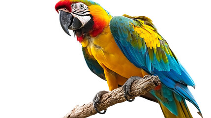 A colorful parrot perched on a branch
