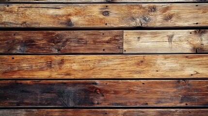 Rustic Brown Wooden Planks Background Texture