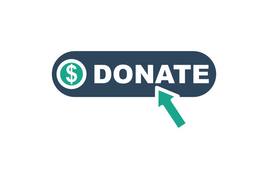 Donate button icon. solid icon style. icon related to charity. donation elements vector illustration