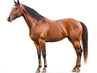 Obraz premium Majestic Horse in Full Body Shot Against White Background