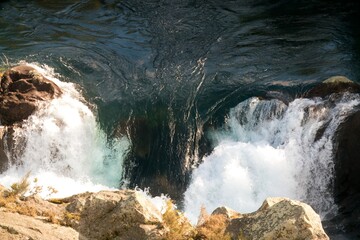 Water Raging in the Aratiatia Rapids - New Zealand River Rapids