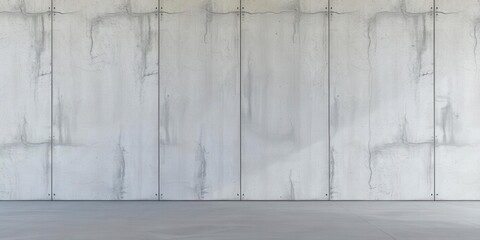 Obraz premium Modern concrete wall decoration with a panoramic image of rough concrete surface, decoration, texture