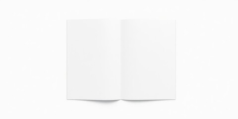 Open brochure mockup isolated on a white background, brochure, paper, pamphlet
