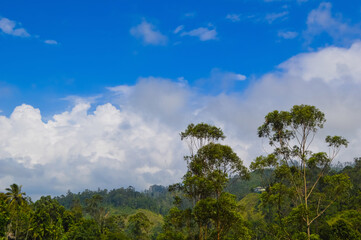 Amazing Ella Rock with Lush Green Mountains, Majestic Waterfalls, and the Stunning Natural Beauty of Paradise in Sri Lanka