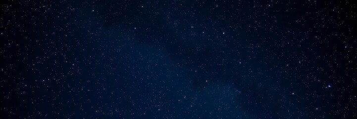 Naklejka premium Starry night sky with twinkling stars on dark background, glowing, night time