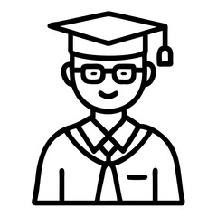 High-quality education icons collection black line art vector.