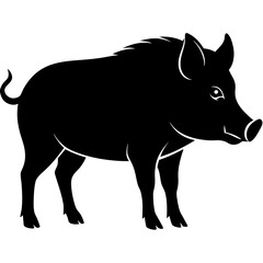 Fototapeta premium Boar Silhouette vector illustration
