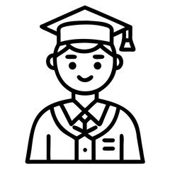 High-quality education icons collection black line art vector.