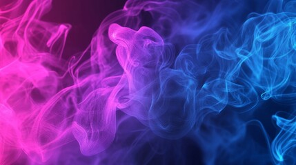 Fototapeta premium Vector halftone smoke effect. Vibrant abstract background. Retro 80's style colors and textures. 