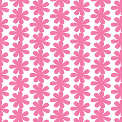seamless pattern with pink flowers