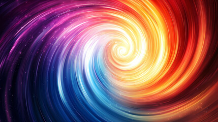 Colorful vibrant swirl background, rotating spiral, colorful starburst or sunburst background pattern in a spiral or swirled radial striped design, abstract color wallpaper. Starburst. Illustration