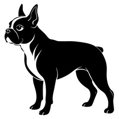 Boston Terrier Silhouette vector illustration
