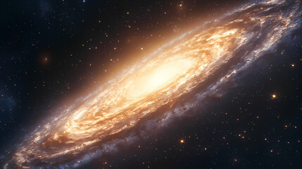 Fototapeta premium A realistic photo of a starburst galaxy with intense star formation and bright, vibrant regions, highly detailed and energetic. Starburst. Illustration