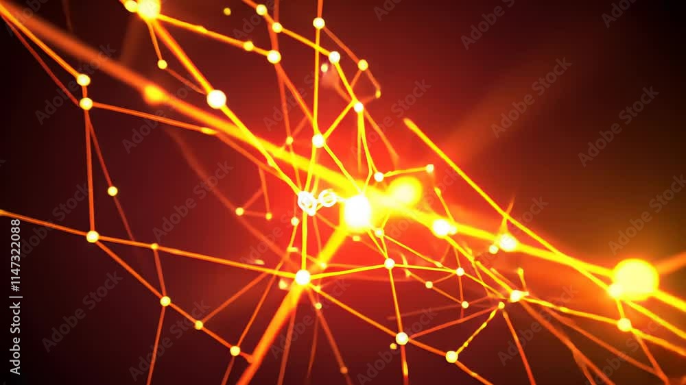 Poster colorful, abstract image of lines and dots that appears to be a computer-generated design. the image