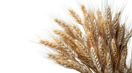 wheat ears isolated on white background