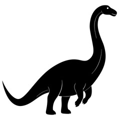 Brachiosaurus Silhouette vector illustration