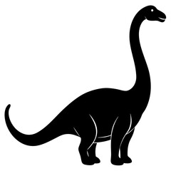 Brachiosaurus Silhouette vector illustration