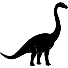 Brachiosaurus Silhouette vector illustration