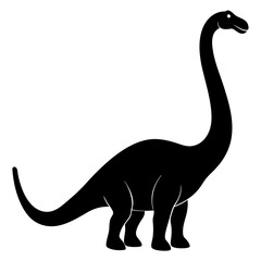 Brachiosaurus Silhouette vector illustration