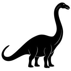 Brachiosaurus Silhouette vector illustration