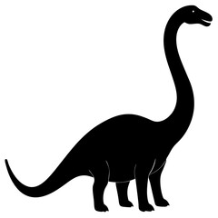 Brachiosaurus Silhouette vector illustration