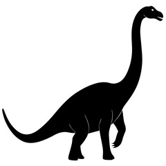 Brachiosaurus Silhouette vector illustration