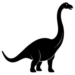 Brachiosaurus Silhouette vector illustration