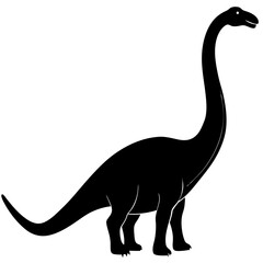 Brachiosaurus Silhouette vector illustration