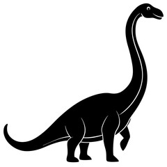 Brachiosaurus Silhouette vector illustration