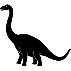 Brontosaurus Silhouette vector illustration
