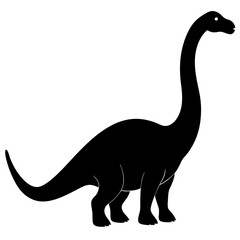 Brontosaurus Silhouette vector illustration