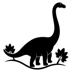 Brontosaurus Silhouette vector illustration