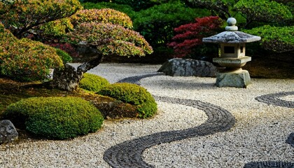 Obraz premium Experience the tranquility of a garden. 