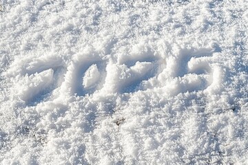 2025 written in the snow, winter holidays, landscape greeting card. MZ