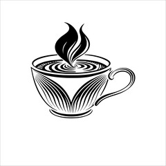 : A TEA CUP THEME VECTOR 